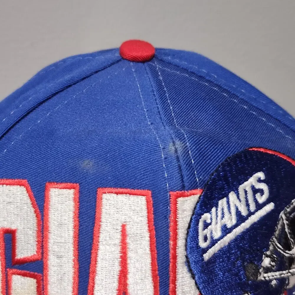 VTG New York Giants Logo 7 Team NFL Football SIGNED Snapback Hat Cap OSFA‎